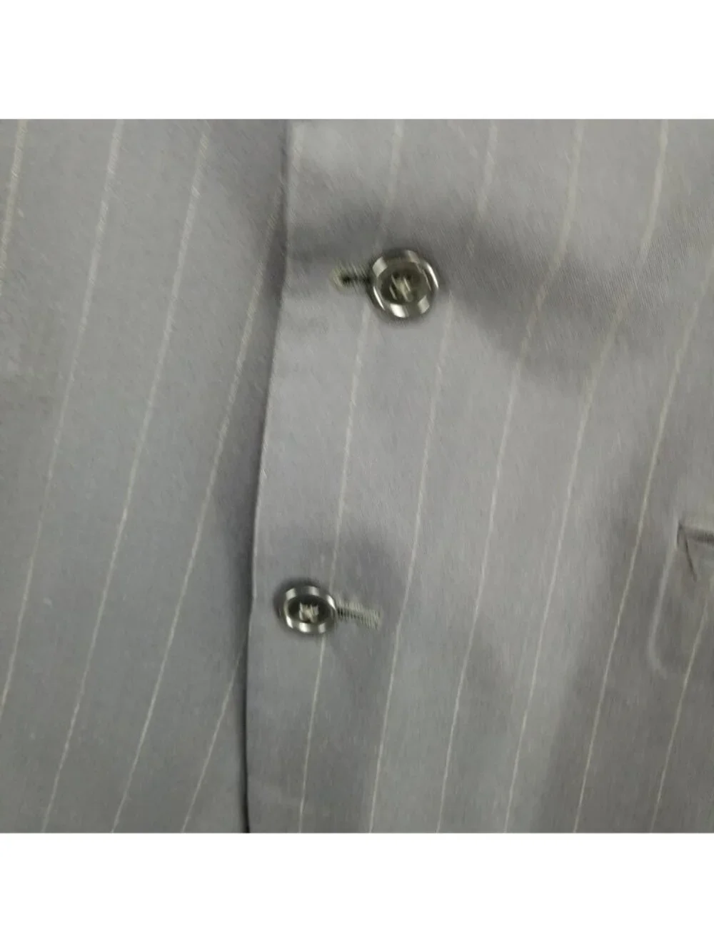 Christian Dior Jacket Mens 42L Blue Stripe 100% Wool Long Sleeve 2 Button *Read*